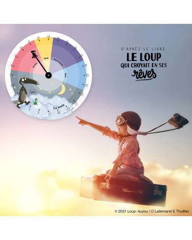 Loup Rêves l'horloge 24h pour les enfants