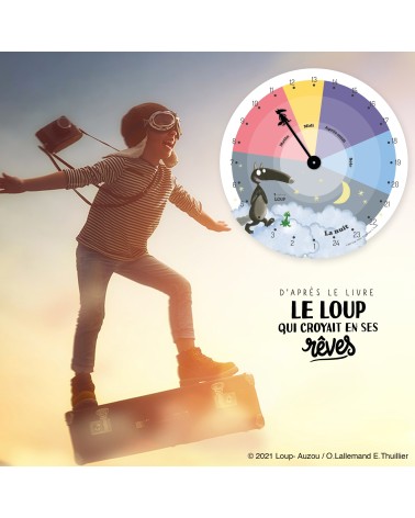 Loup Rêves l'horloge 24h pour les enfants