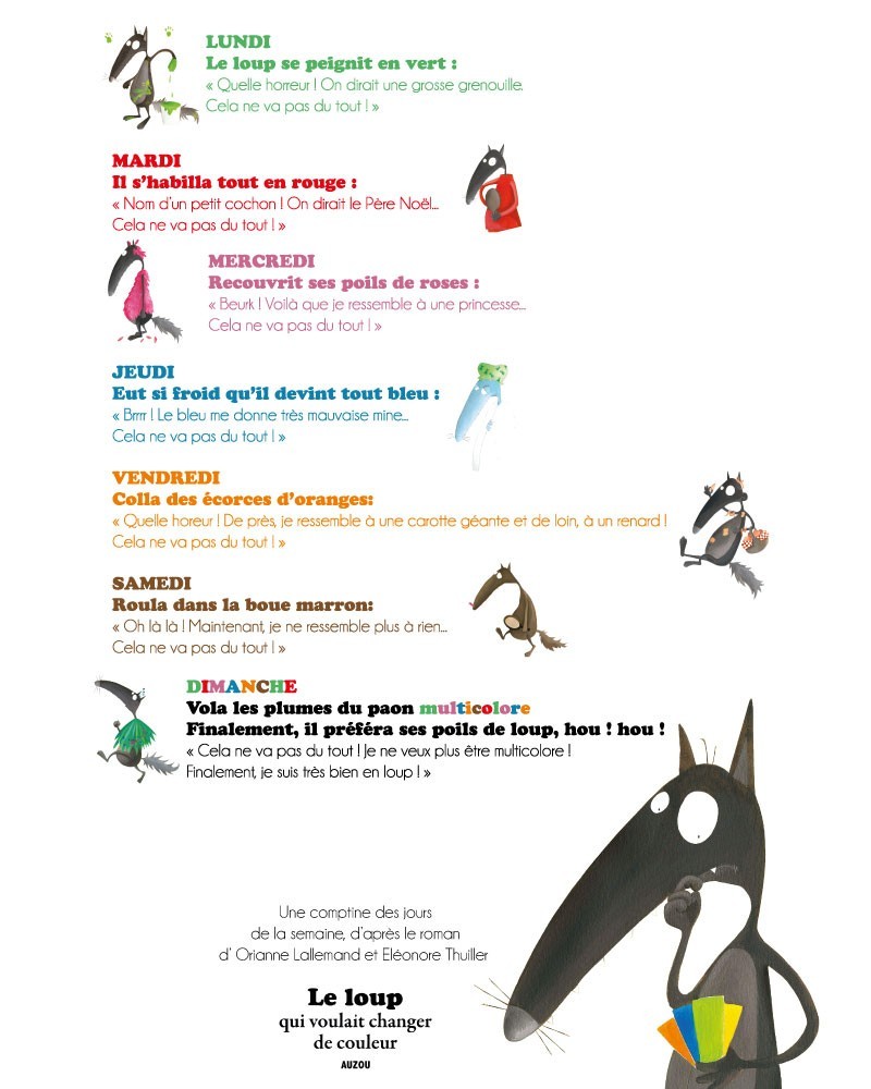 Comptine pour la semaine avec Loup