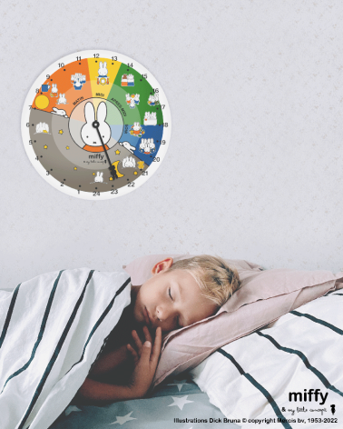 Horloge miffy 24h avec stickettes