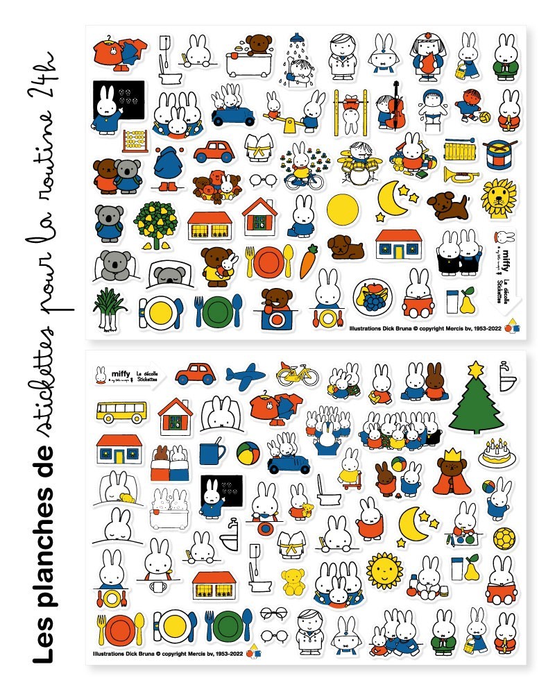 Stickettes 24h miffy pour la routine