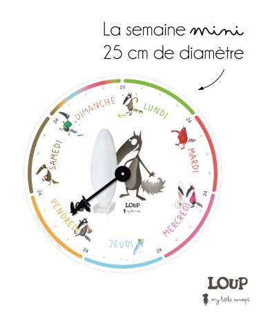 Horloge 24h Loup SH